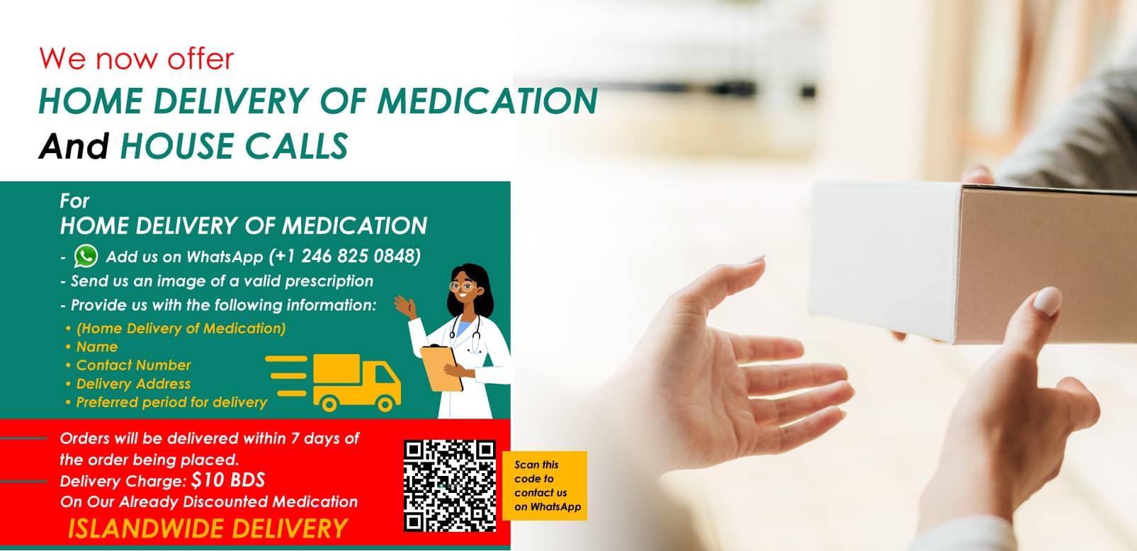 barbarees medical Centre - Barbados , Home delivery of medication in barbados